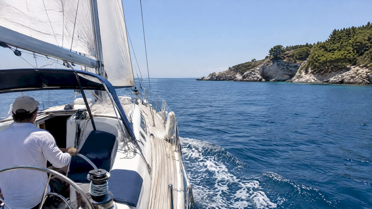 Off The Hook sailing across Halkidiki waters
